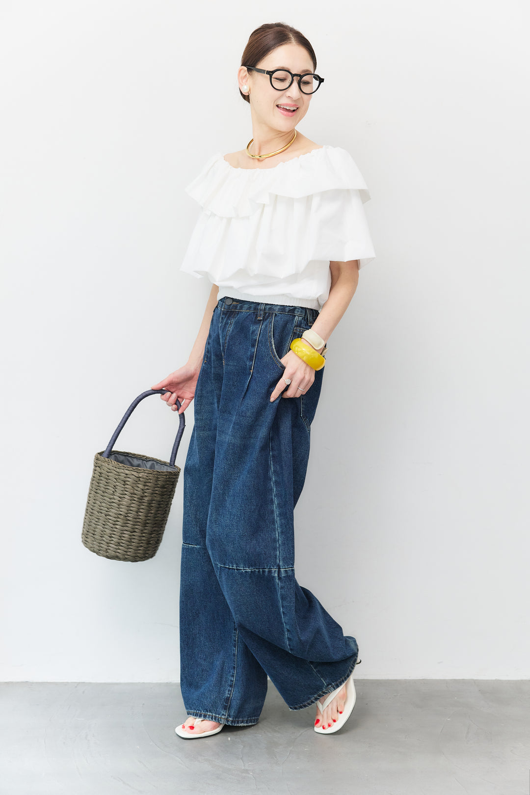 2WAYラッフルボリュームトップス