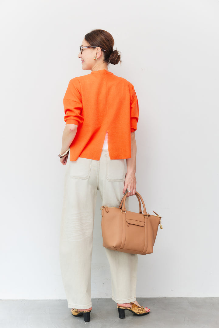 [SET]ウォッシャブルサラッとカーディガン+バレルラインデニムパンツ(2set)