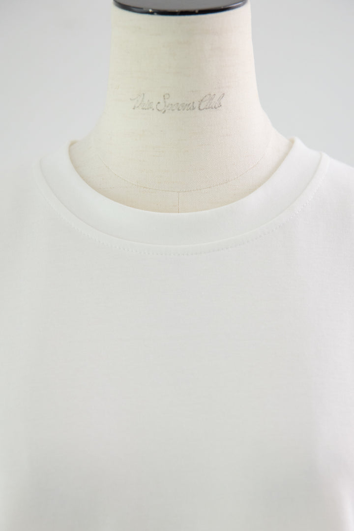裾レース切替チュニック丈Tシャツ