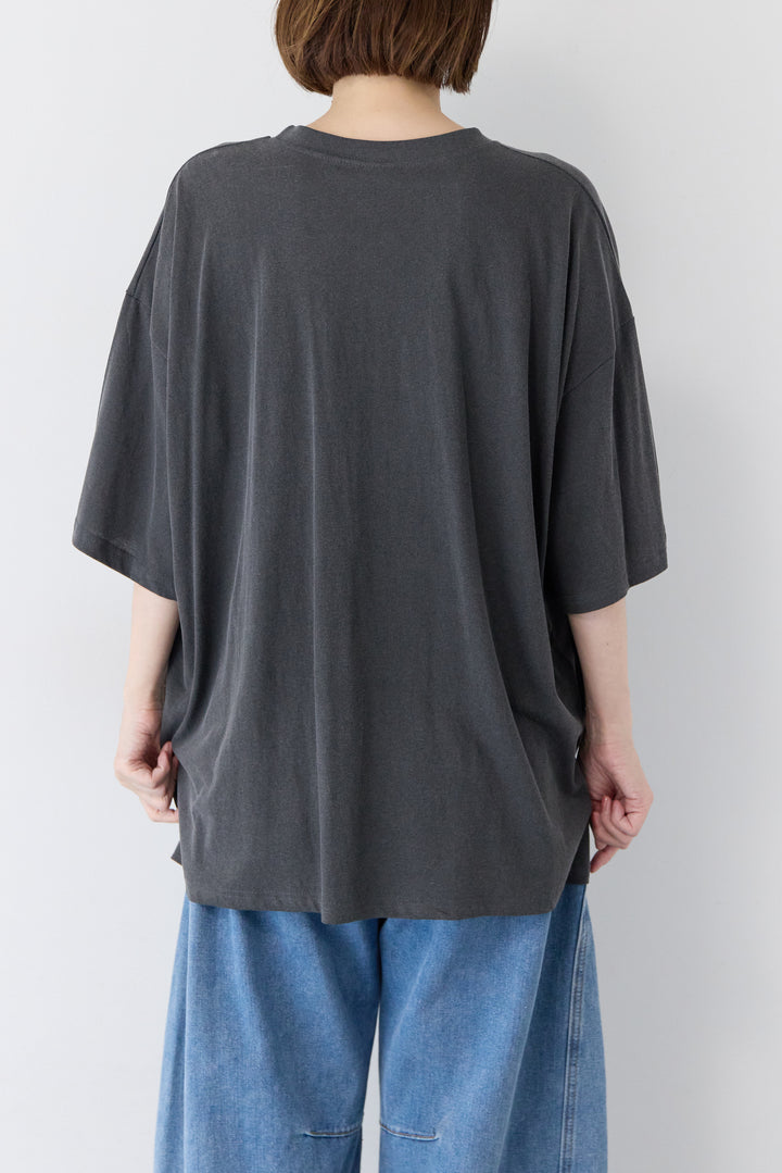 [SET]ピグメント加工風 ティンカー・ベルTシャツ+パネル切替 カーブデニムパンツ(2set)