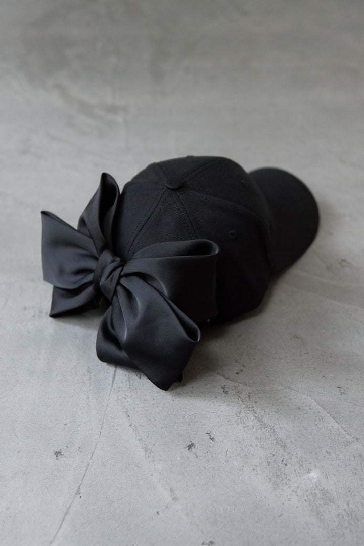 バックリボン ツイルキャップ