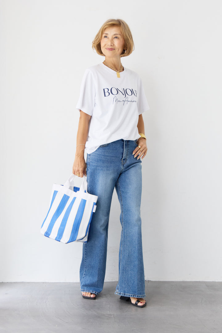 BONJOURロゴプリントTシャツ