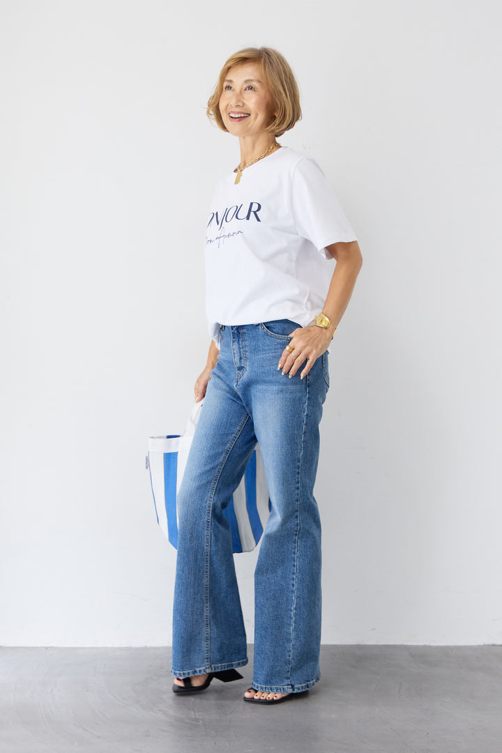 BONJOURロゴプリントTシャツ