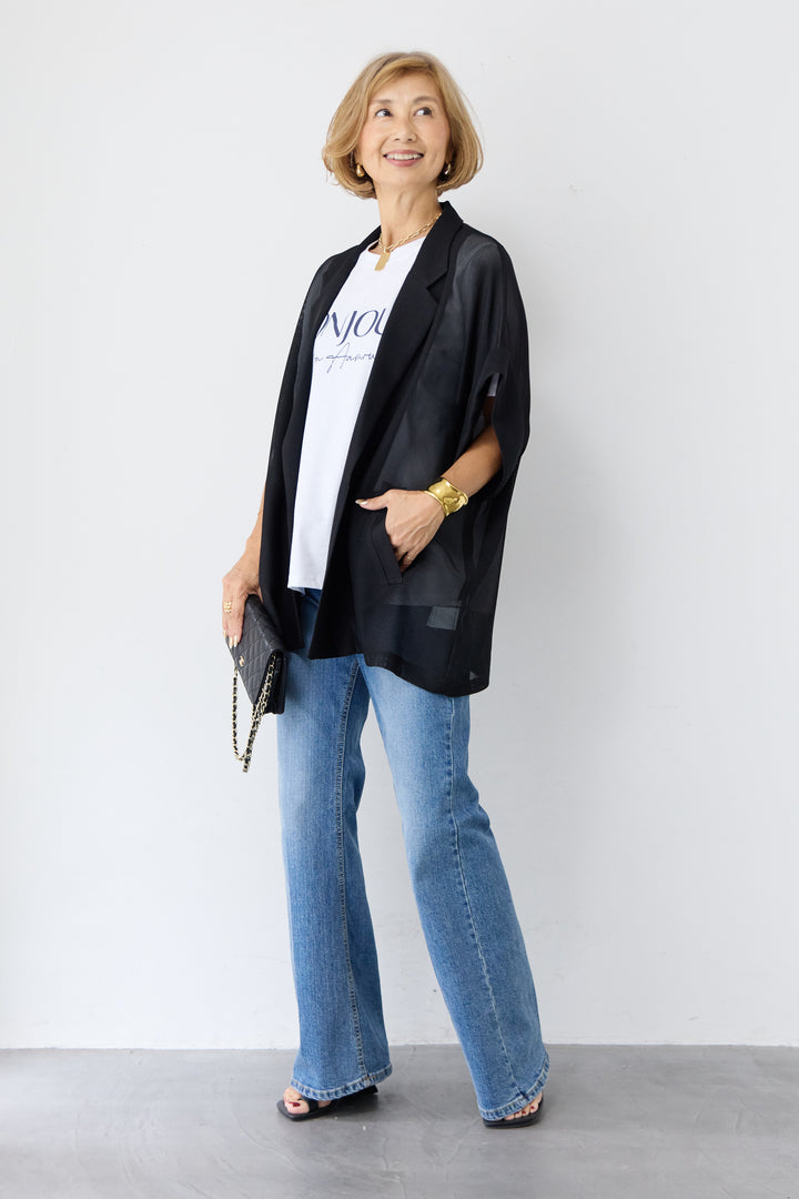 ハーフスリーブメッシュジャケット
