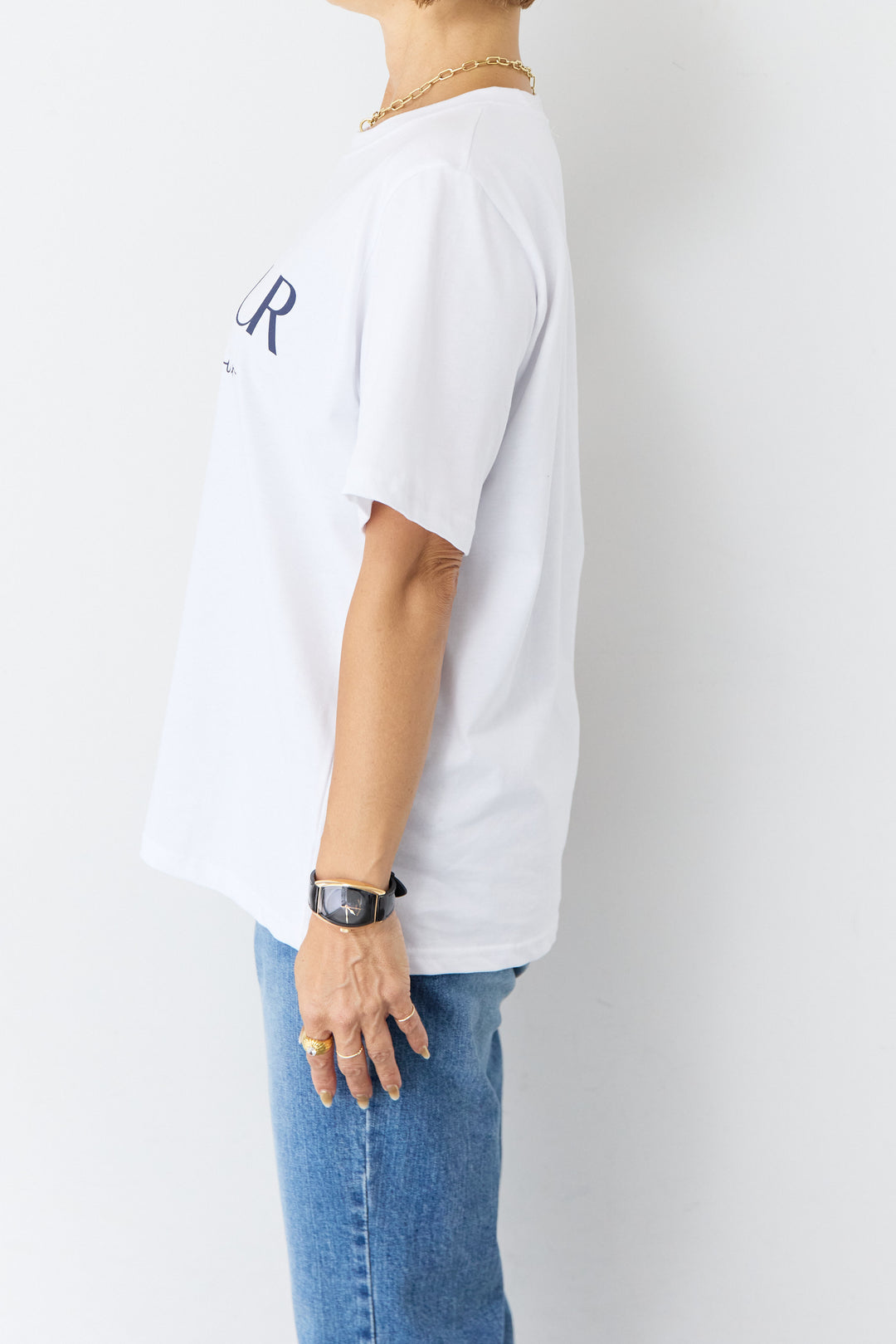 BONJOURロゴプリントTシャツ