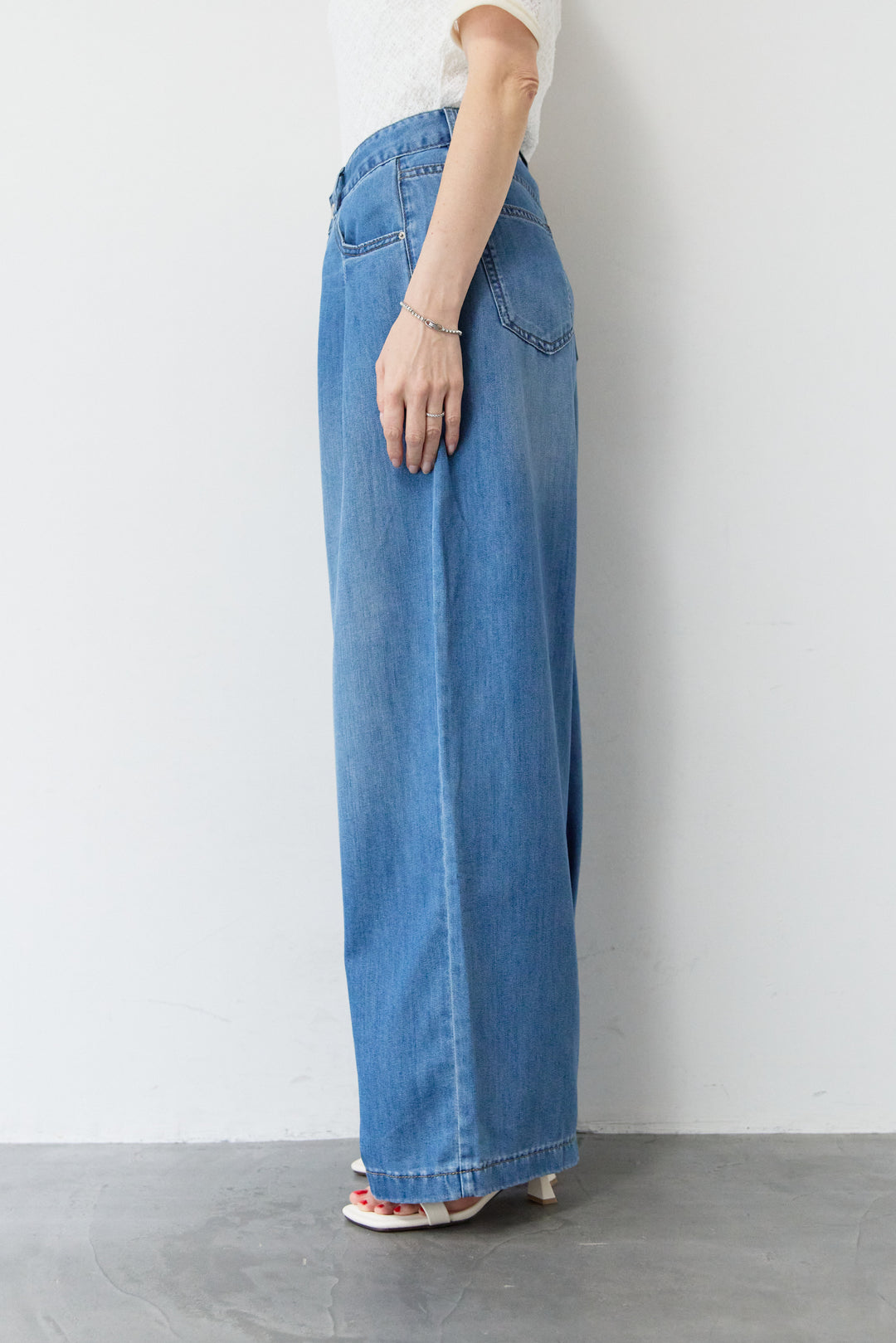 【接触冷感】クールストレッチテンセルデニムパンツ