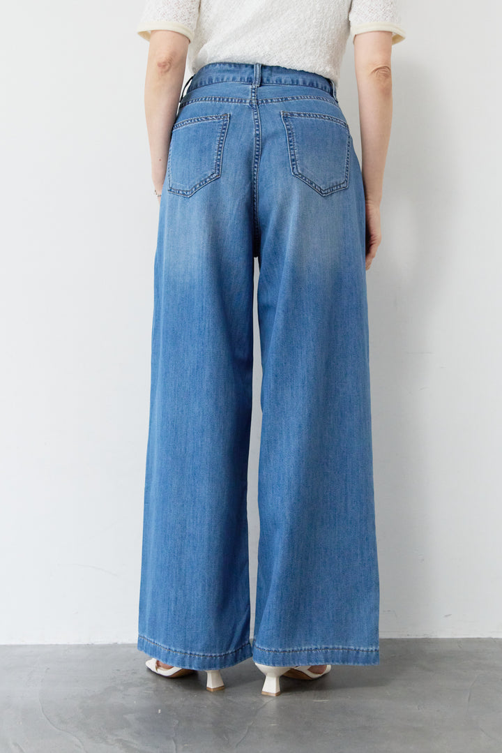 【接触冷感】クールストレッチテンセルデニムパンツ