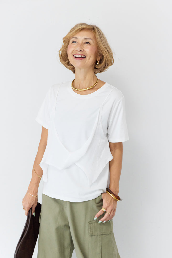 シアーレイヤードキャミTシャツ