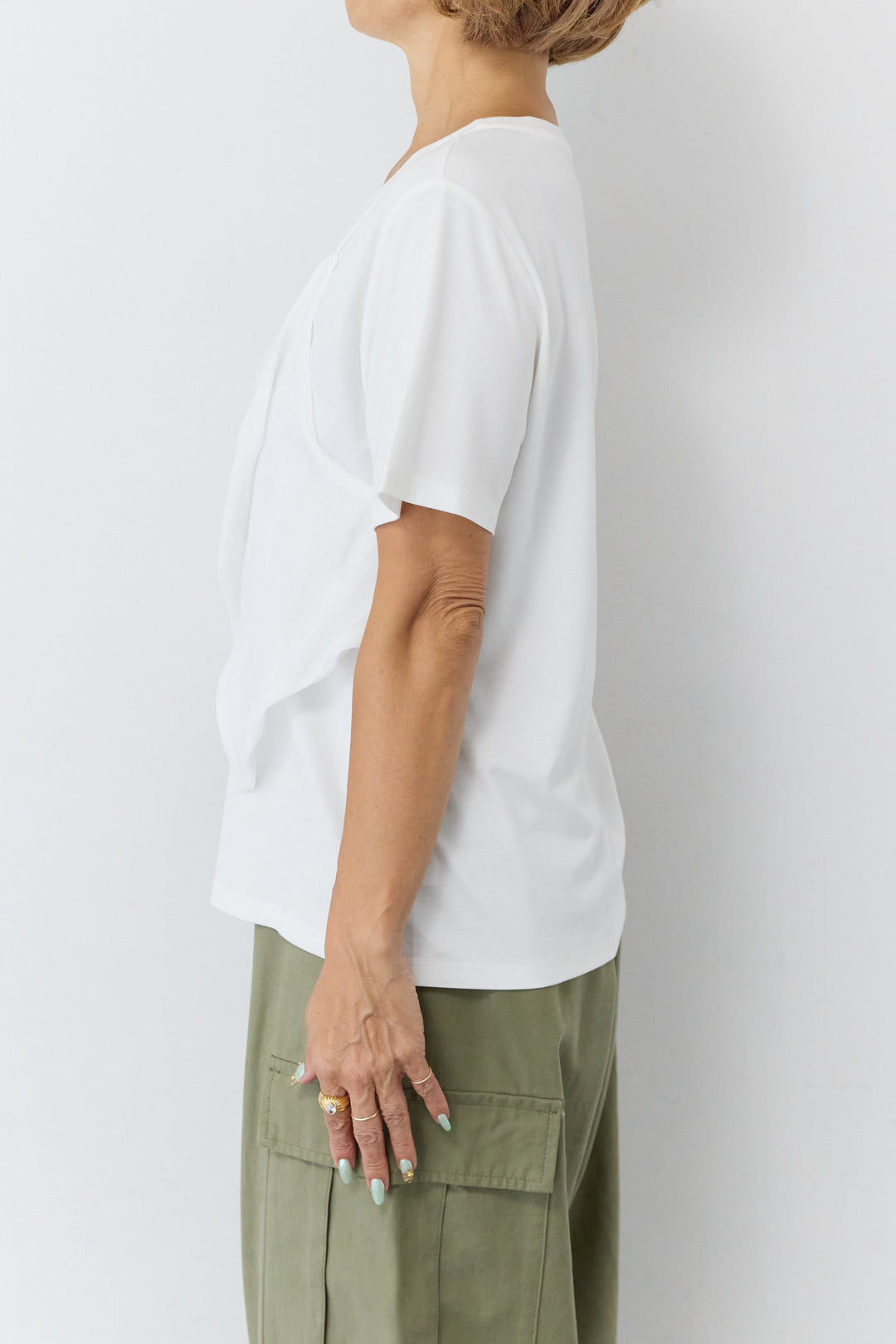 [SET]シアーレイヤードキャミTシャツ+テンセルカーゴパンツ(2set)