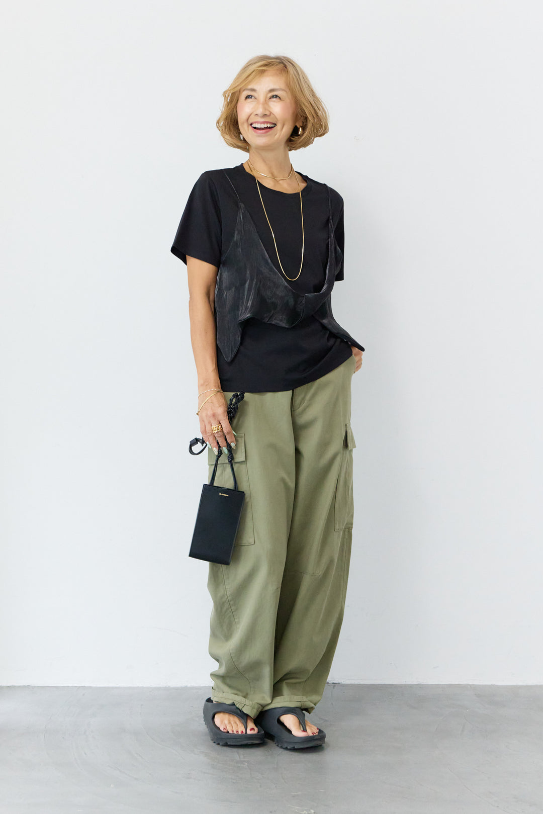 シアーレイヤードキャミTシャツ