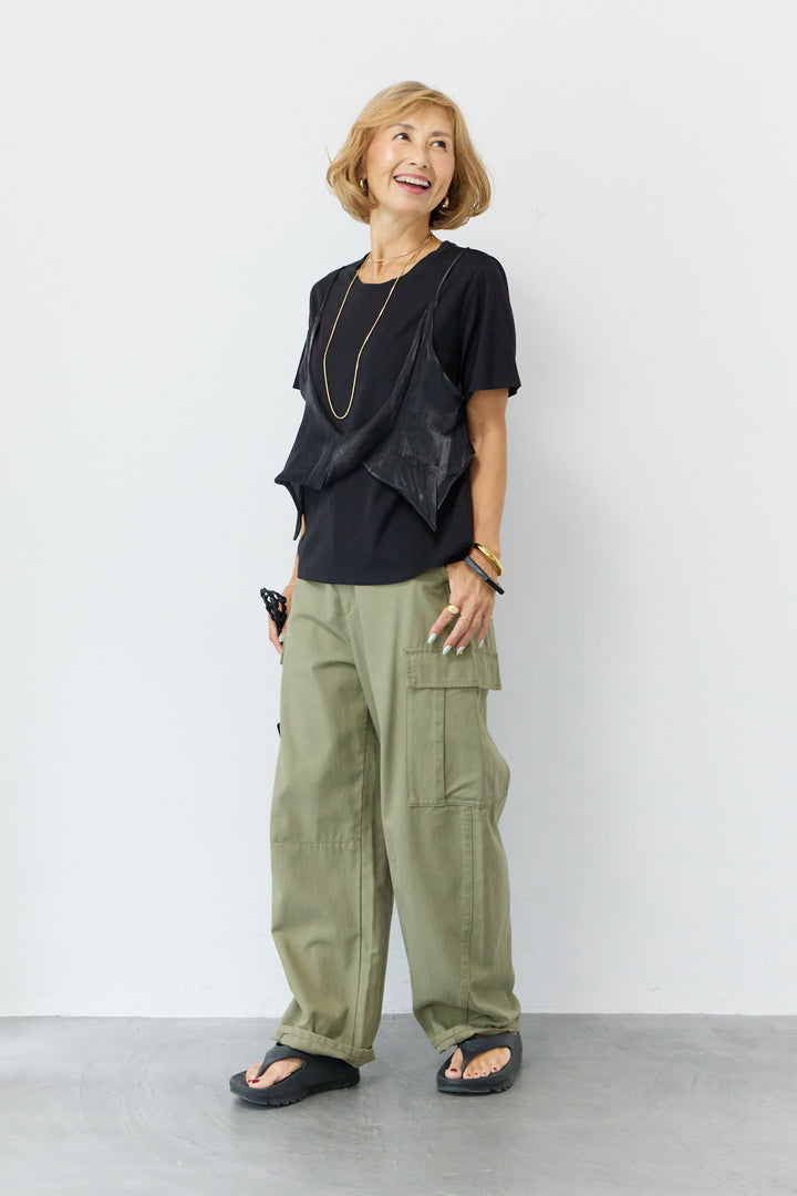 シアーレイヤードキャミTシャツ