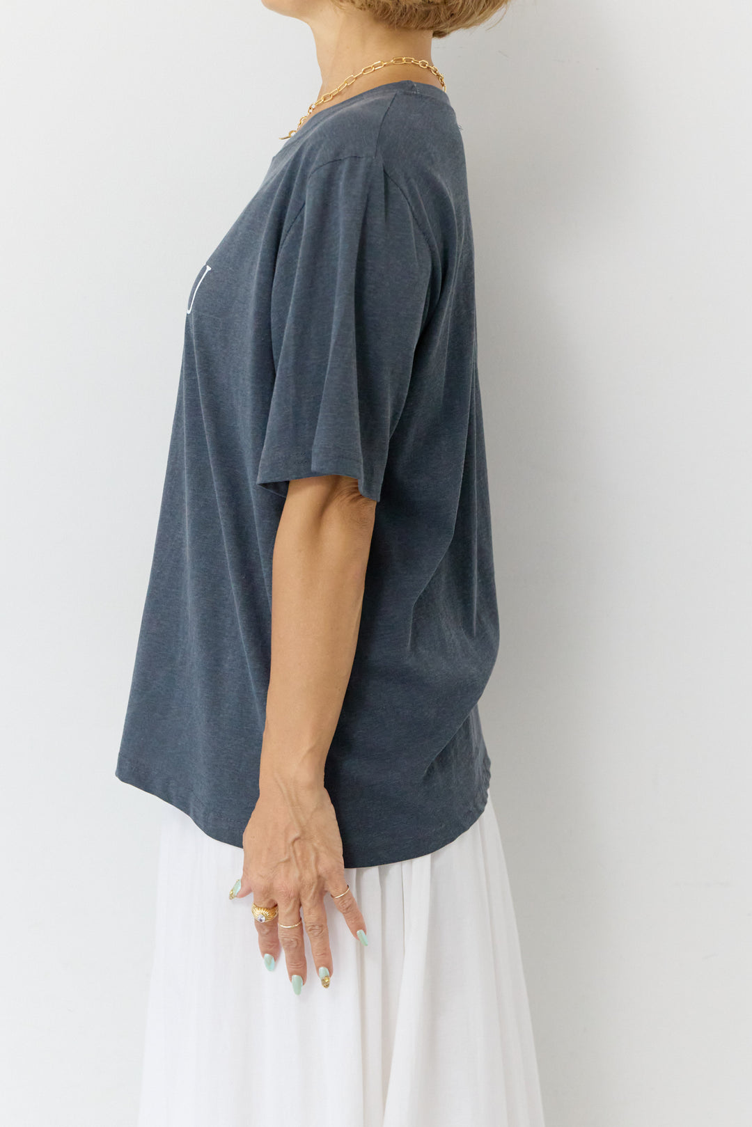 [SET]MALIBUヴィンテージTシャツ+コットンボイルフレアロングスカート(2set)