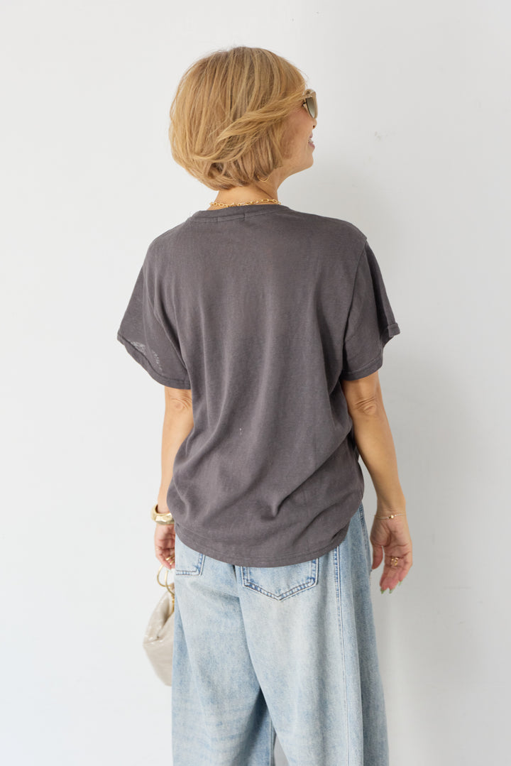 [SET]DOGプリント ヴィンテージライク Tシャツ+ダメージコクーンパンツ(2set)