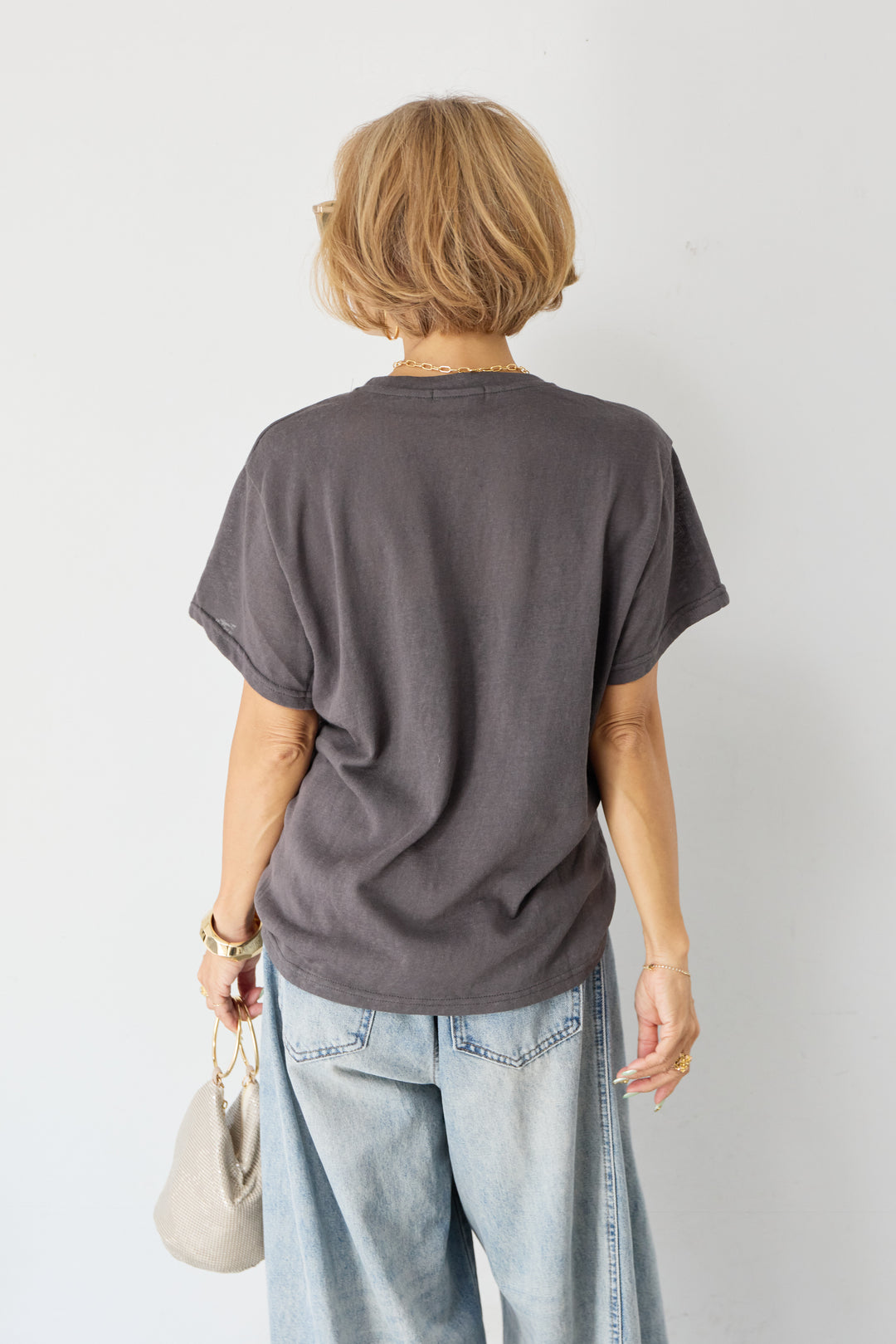 DOGプリント ヴィンテージライク Tシャツ