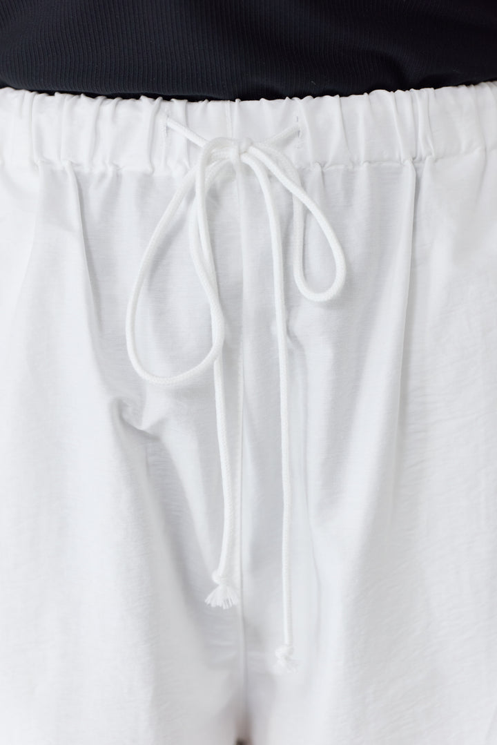 ギャザーウエスト イージー ワイドボトムス