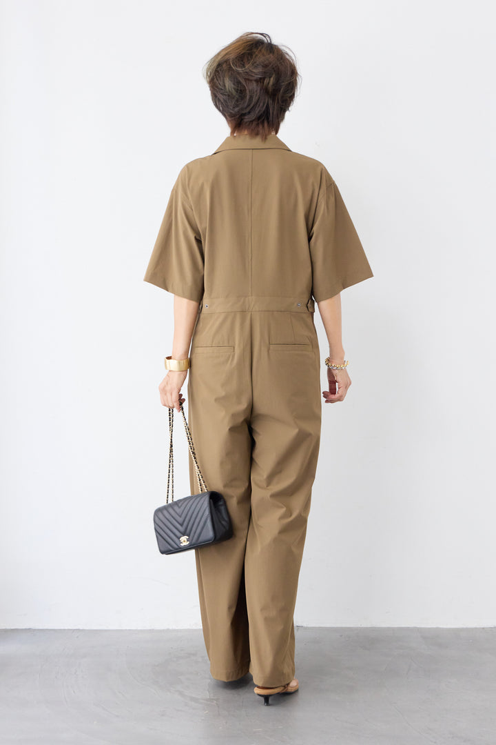 【UVカット・防シワ・接触冷感】ストレッチジャンプスーツ