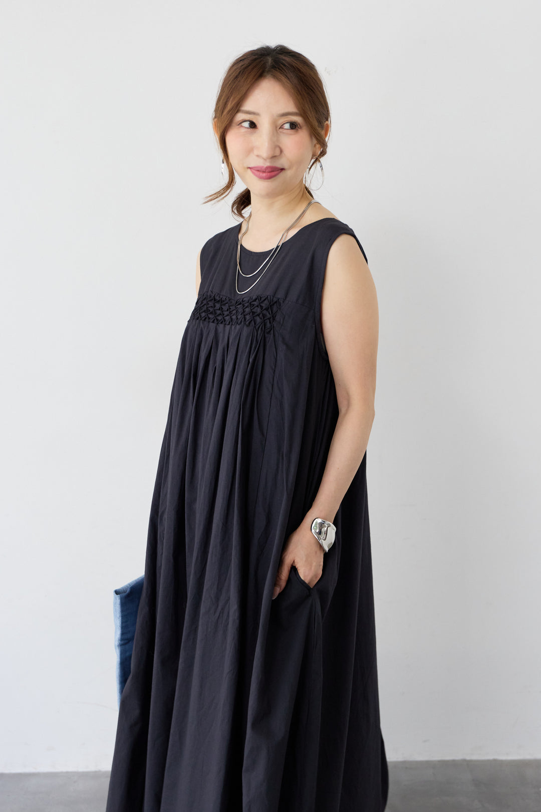 インド綿2wayリラクシーワンピ