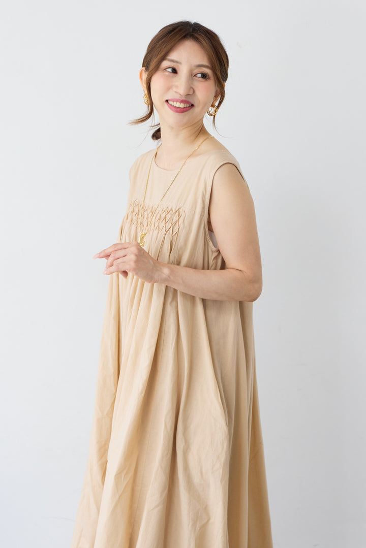 インド綿2wayリラクシーワンピ