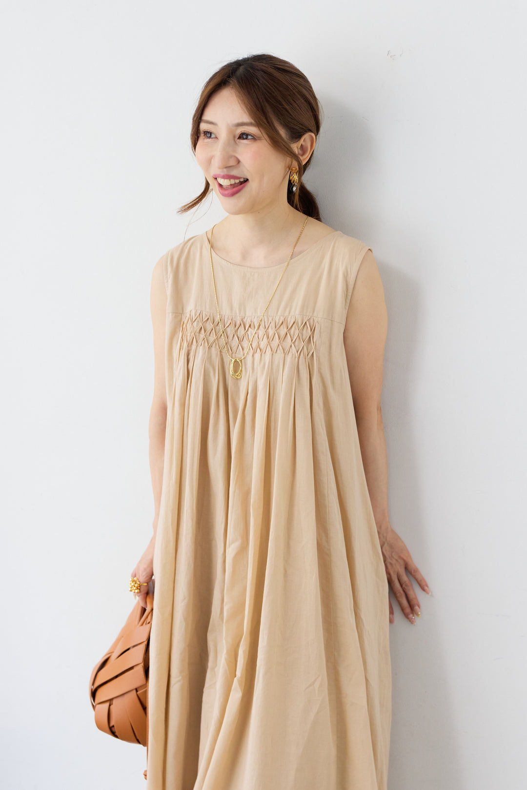 インド綿2wayリラクシーワンピ
