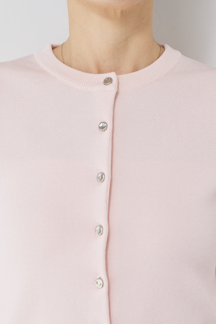ニュアンスボタンショートカーディガン