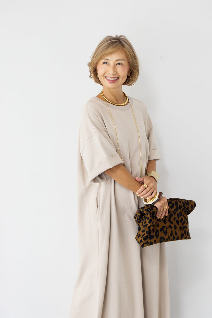 【ゆるっと着痩せ】ベルト付リラクシー ワンピース