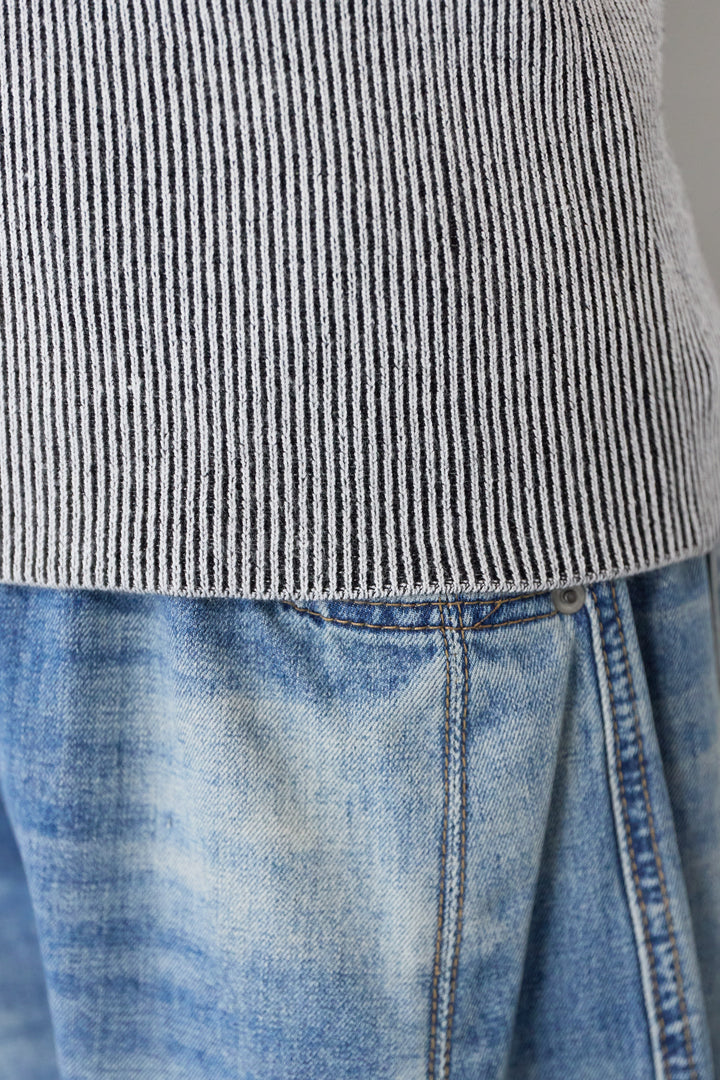 リブニットケープアンサンブル