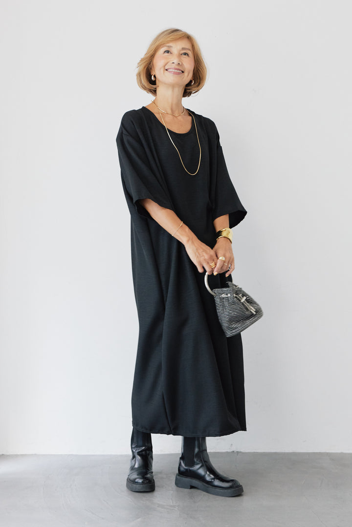 アシンメトリー ツイストデザイン ワンピース