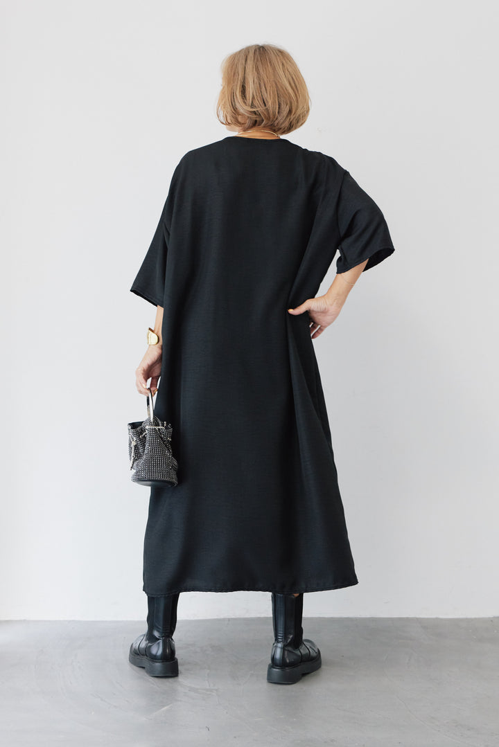 アシンメトリー ツイストデザイン ワンピース