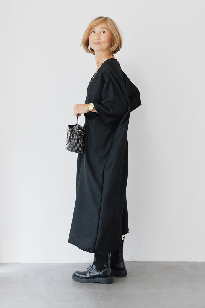 アシンメトリー ツイストデザイン ワンピース
