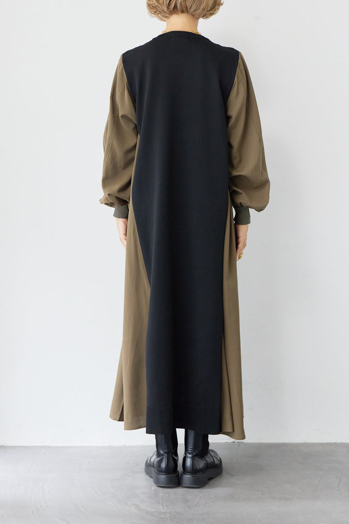 MA-1スリーブドッキングワンピース