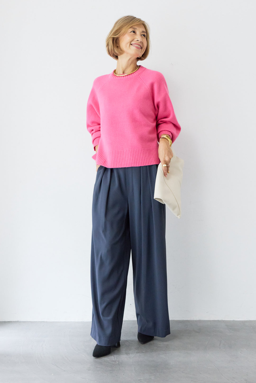 ハイウエストストレートパンツ