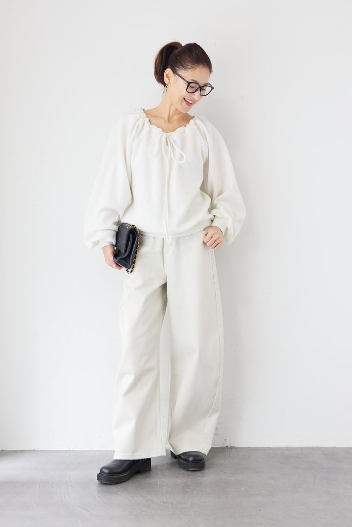 ヴィンテージライク ワイドデニムパンツ