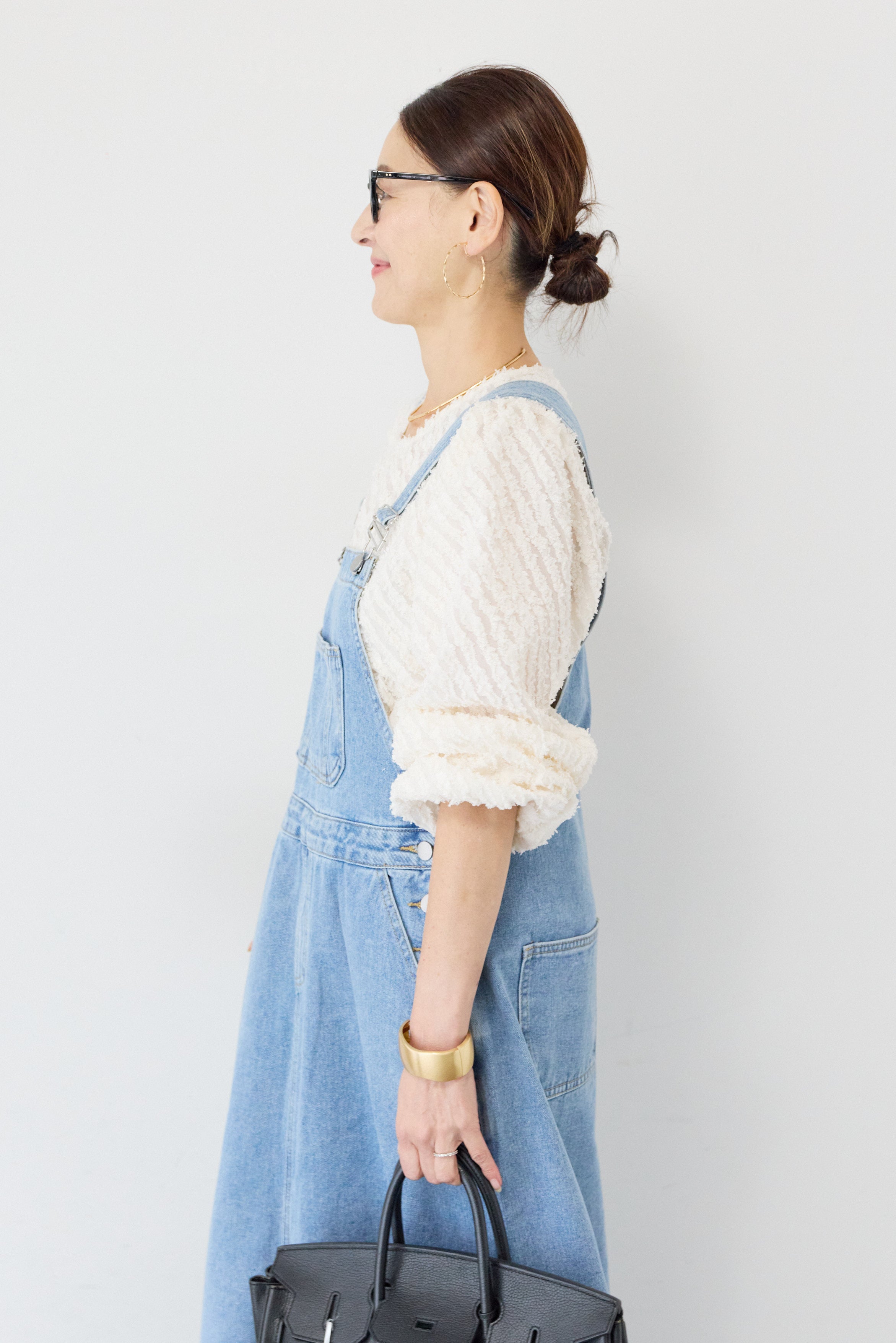 カットオフワイドデニムサロペット – plusotoha