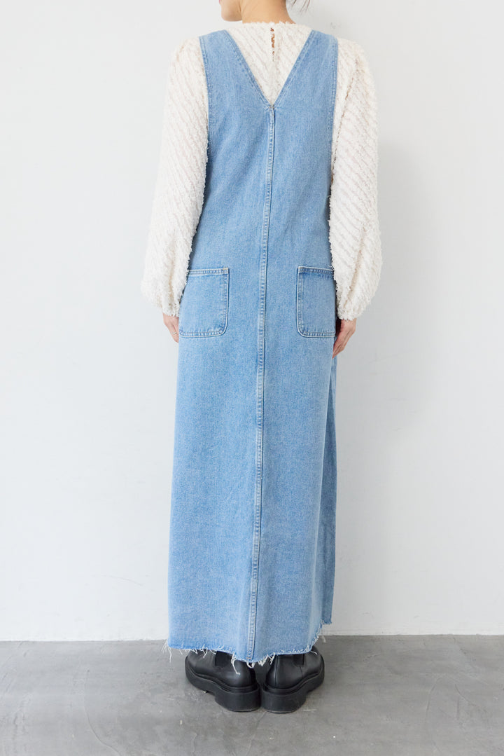 カットオフワイドデニムサロペット