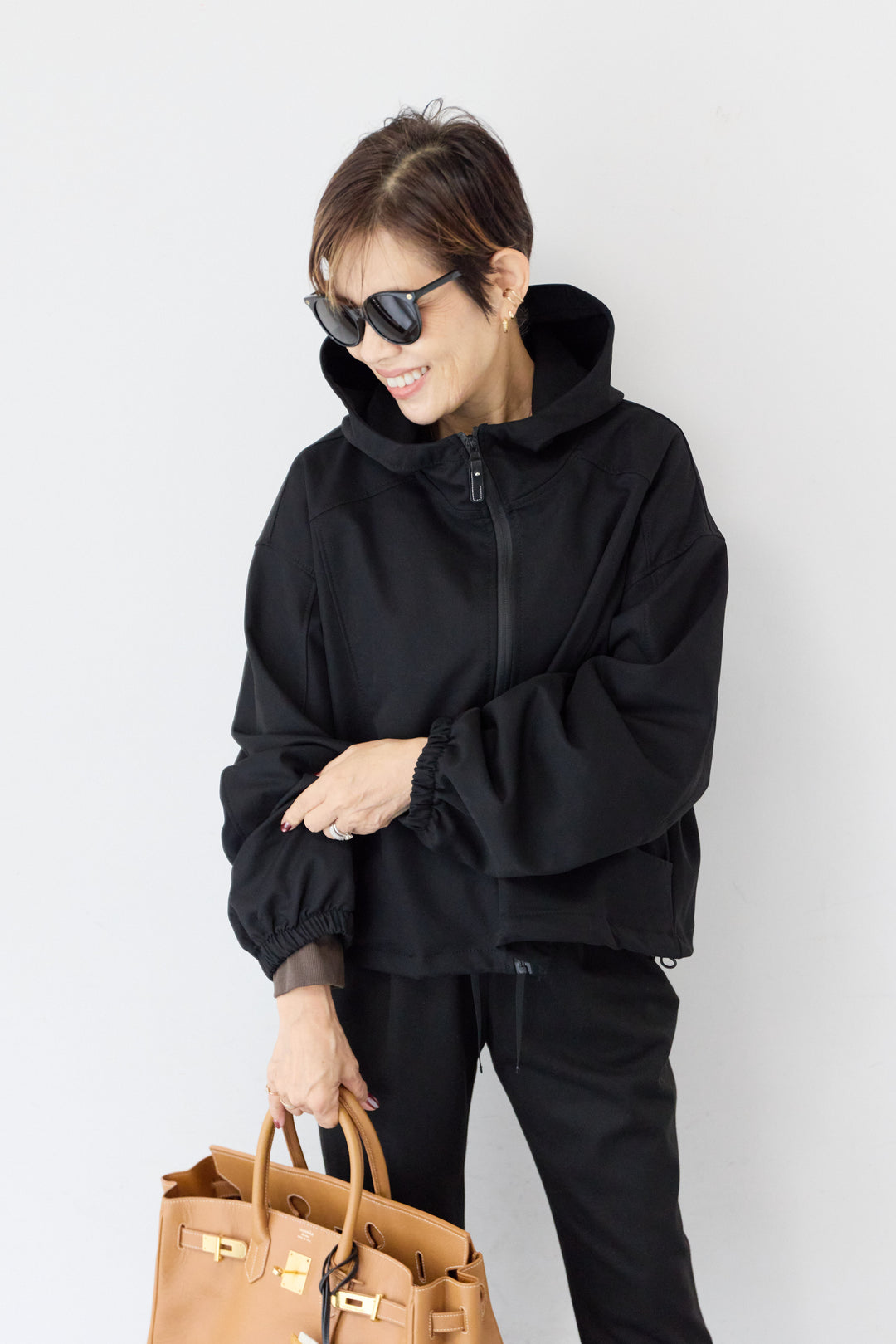 切替ポケットフーディーブルゾン