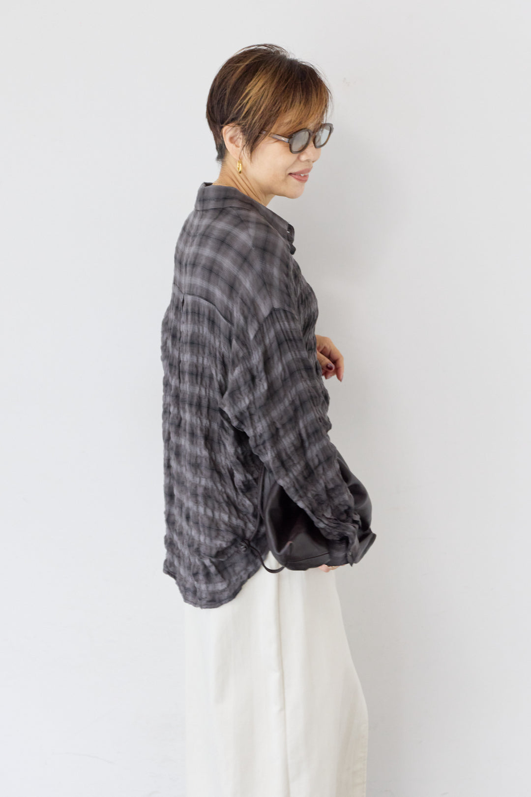 ワッシャーポケットチェックシャツ