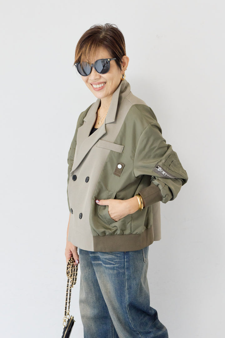 ドッキングテーラードブルゾン