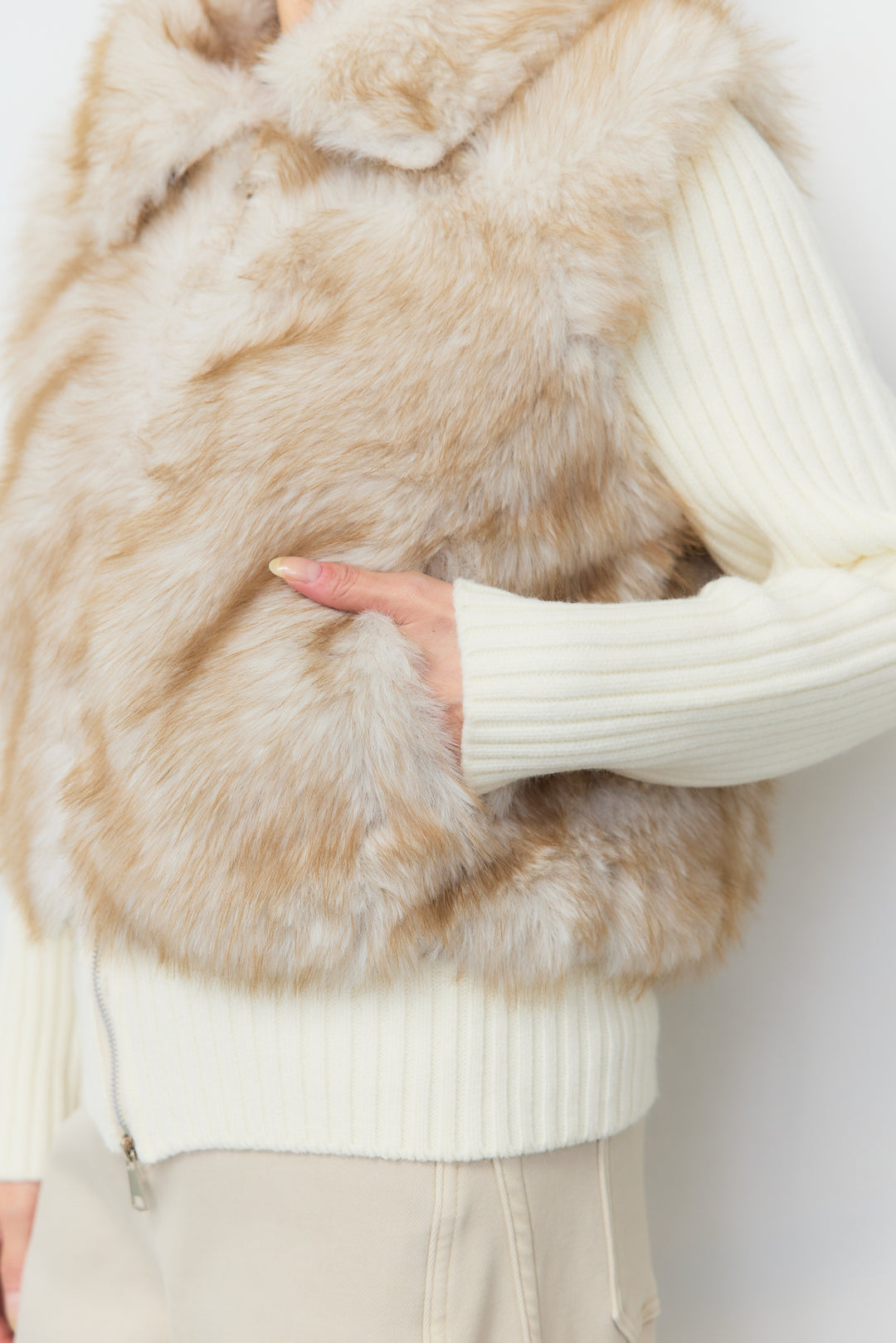 エコファードッキングリブニットブルゾン