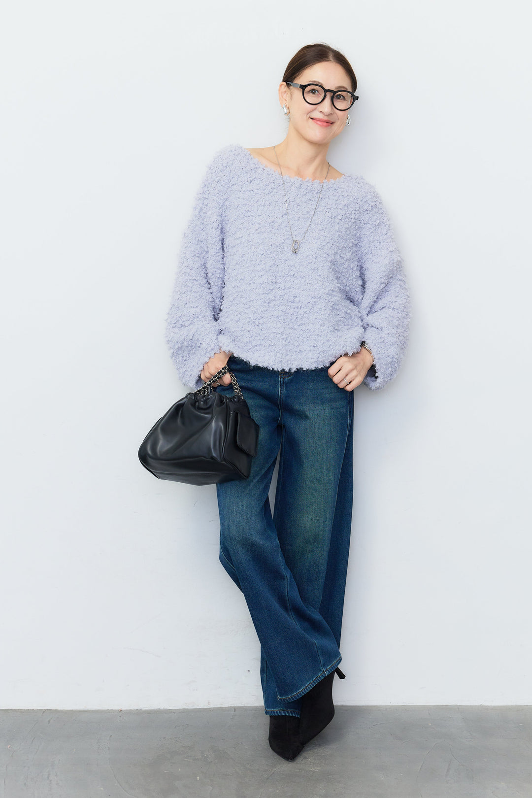 裏起毛ウォームストレートデニムパンツ
