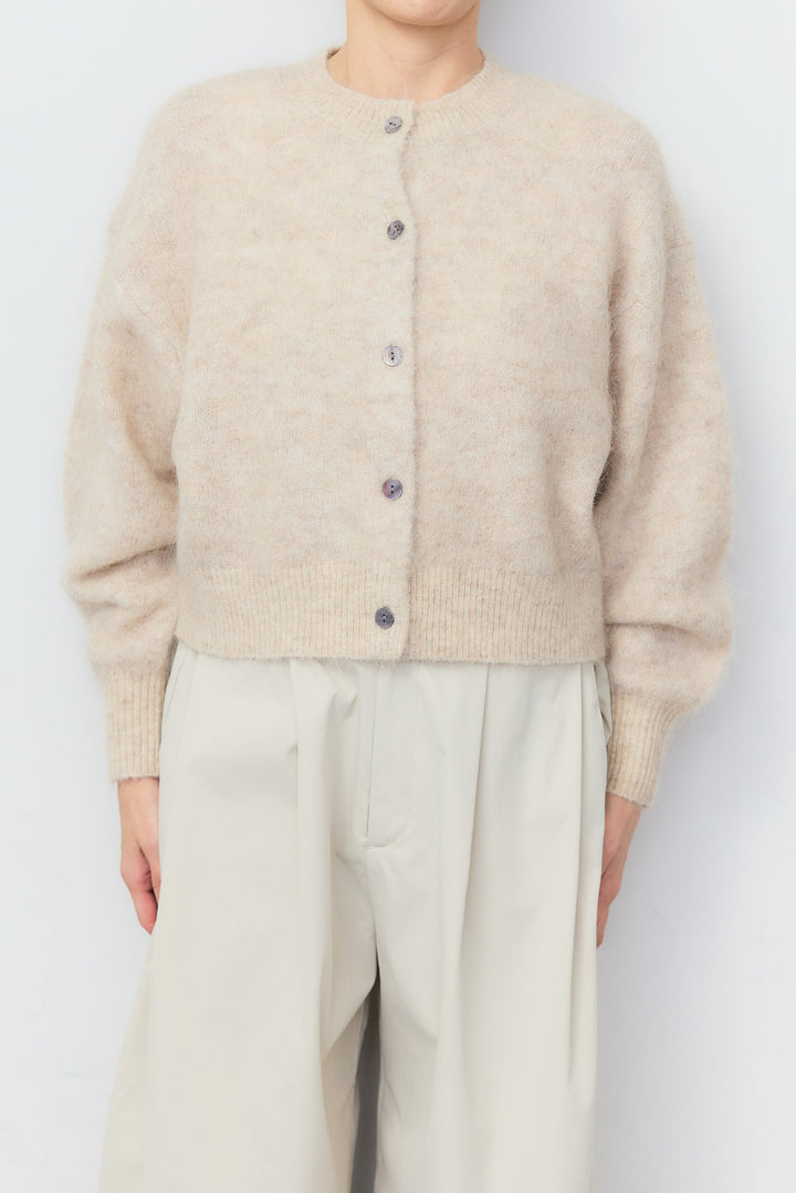 アルパカシャギーショートカーディガン