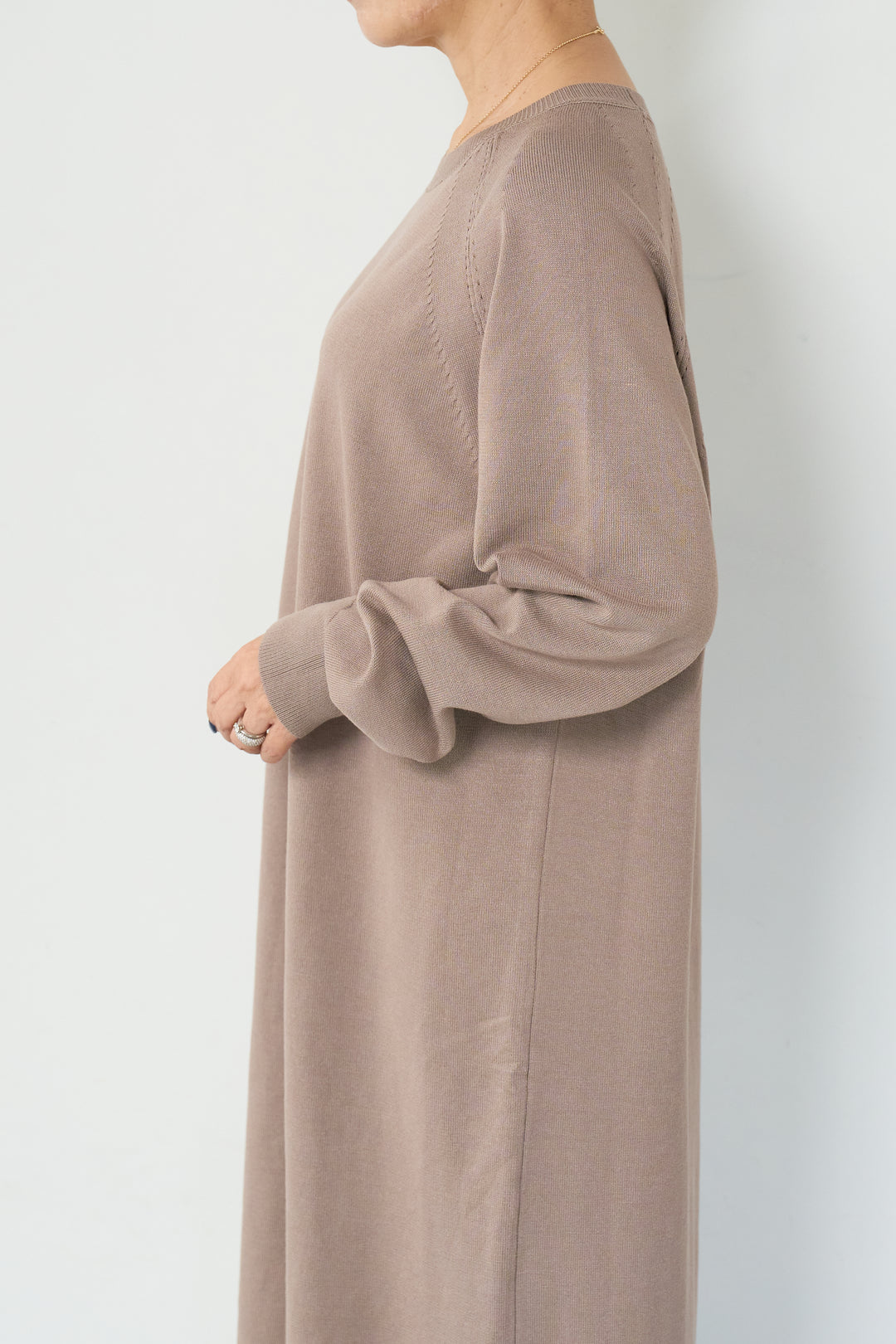 リブニットワンピース