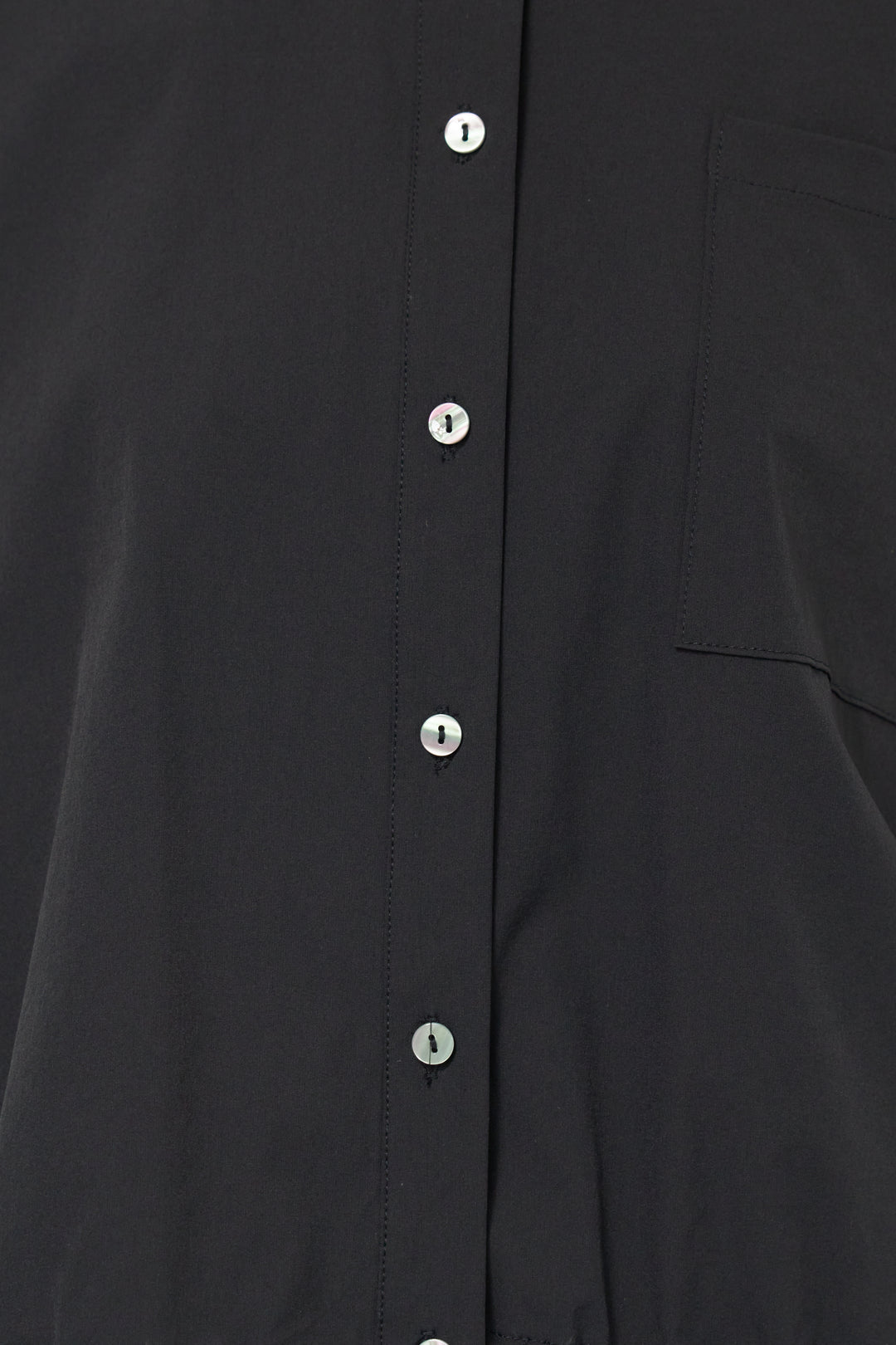 [SET]裾ドロストクロップドシャツ+デニムライクヘリンボーンパンツ(2set)