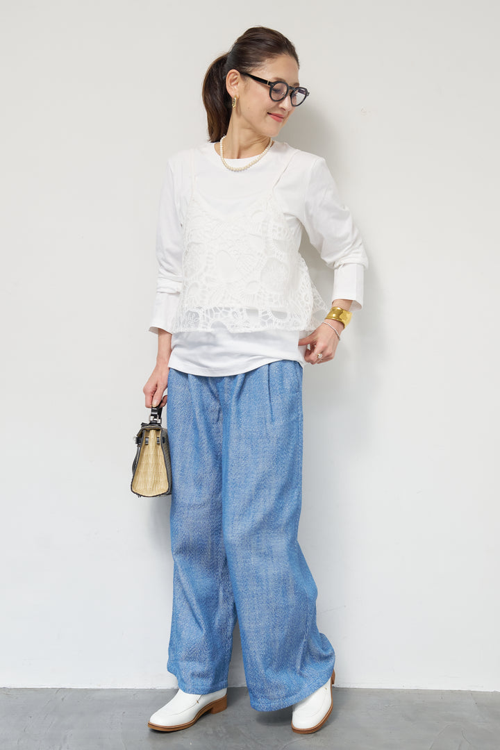 刺繍レースビスチェ