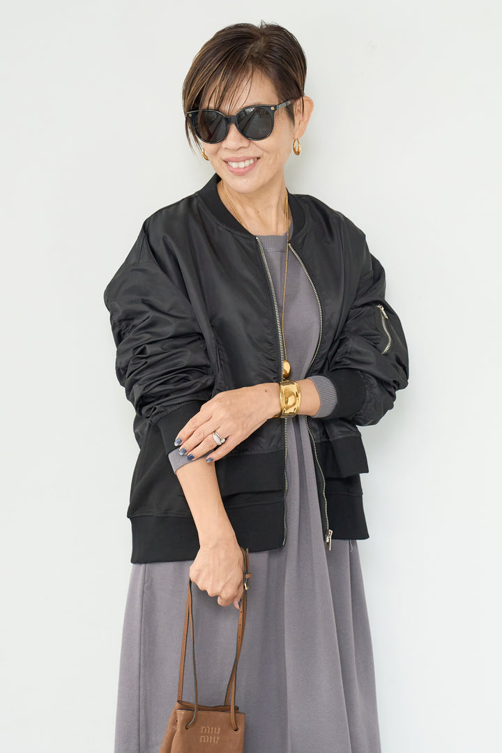 リブニットワンピース