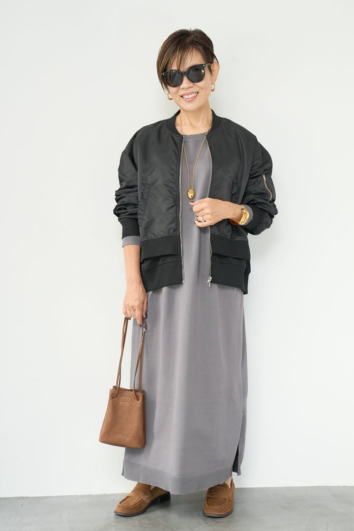 レイヤードデザインMA-1ブルゾン