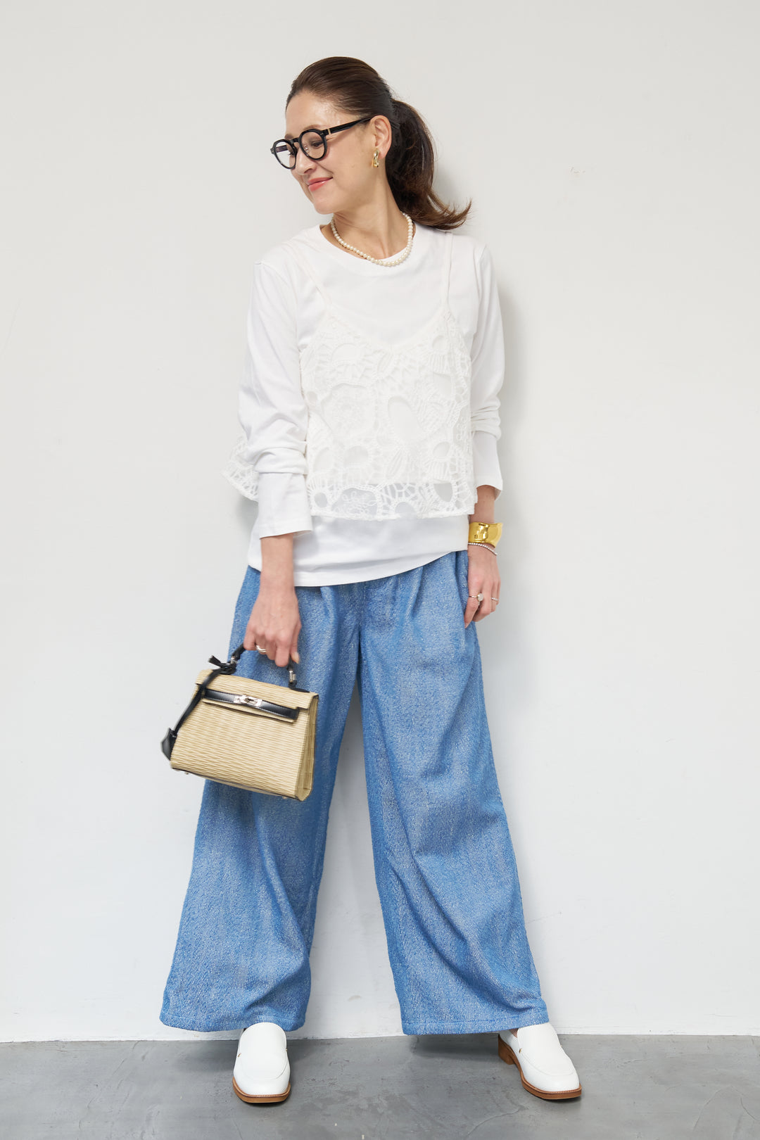 刺繍レースビスチェ