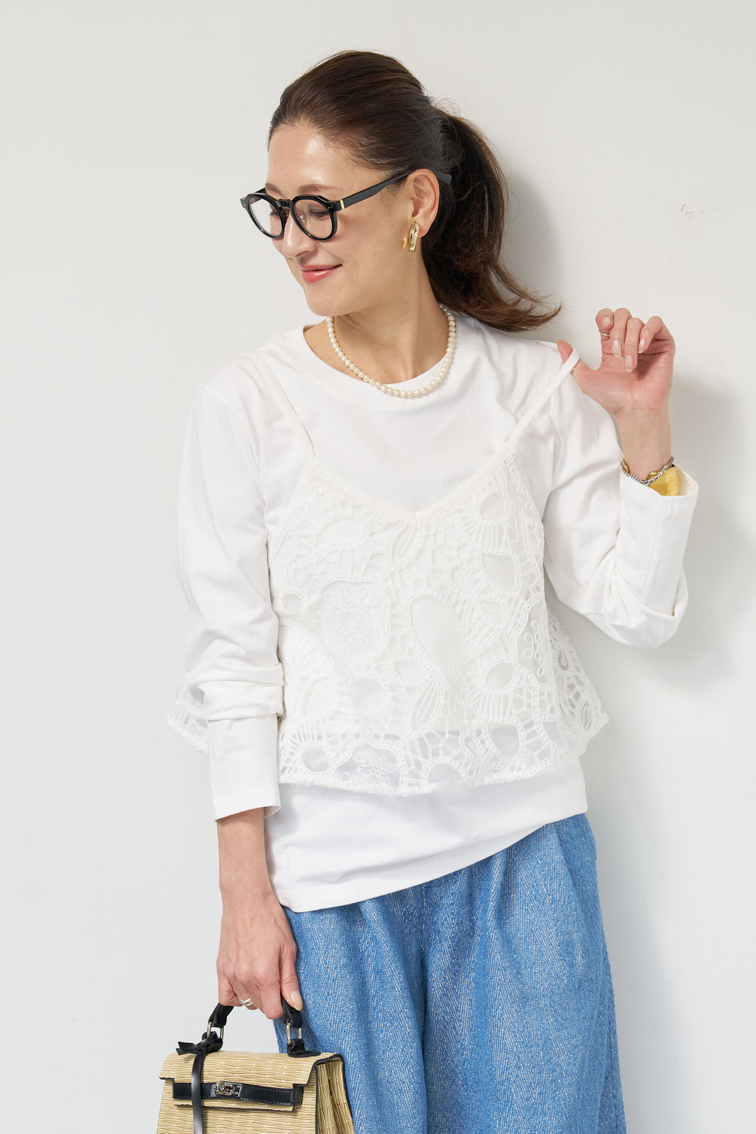 刺繍レースビスチェ