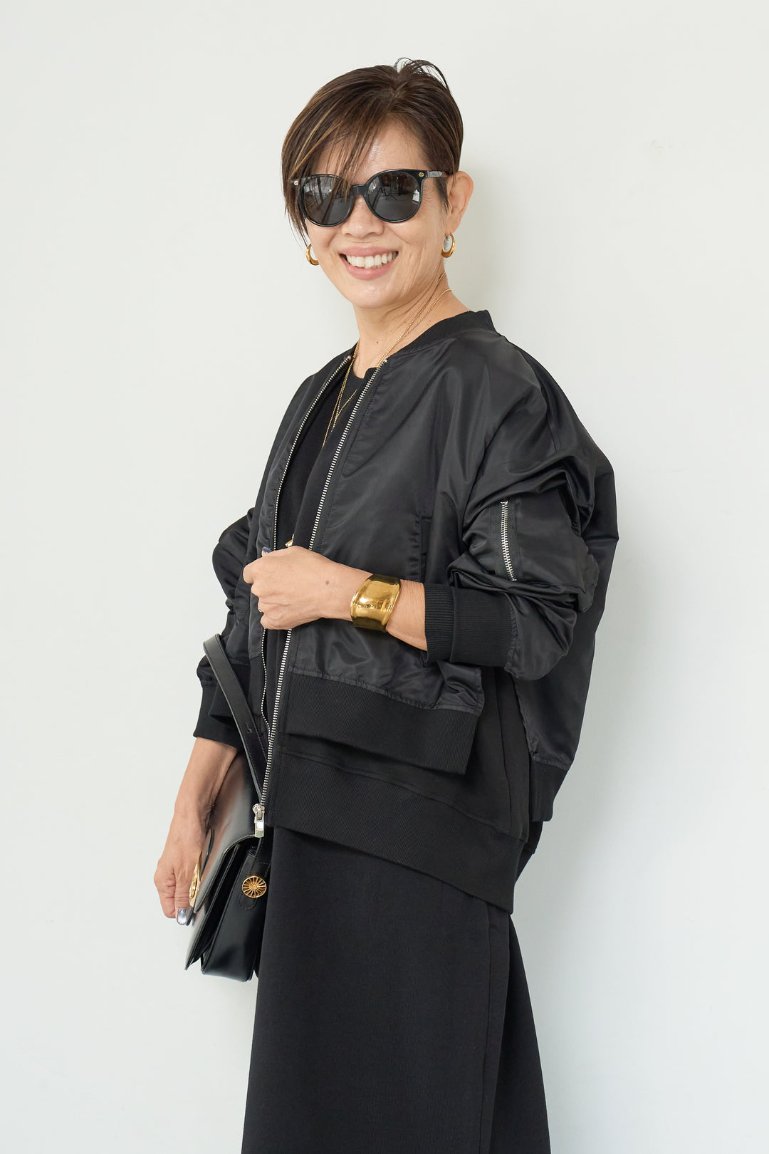 レイヤードデザインMA-1ブルゾン