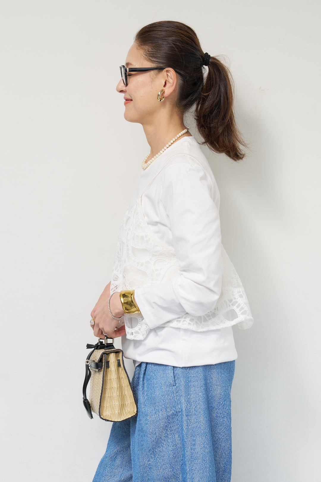 刺繍レースビスチェ