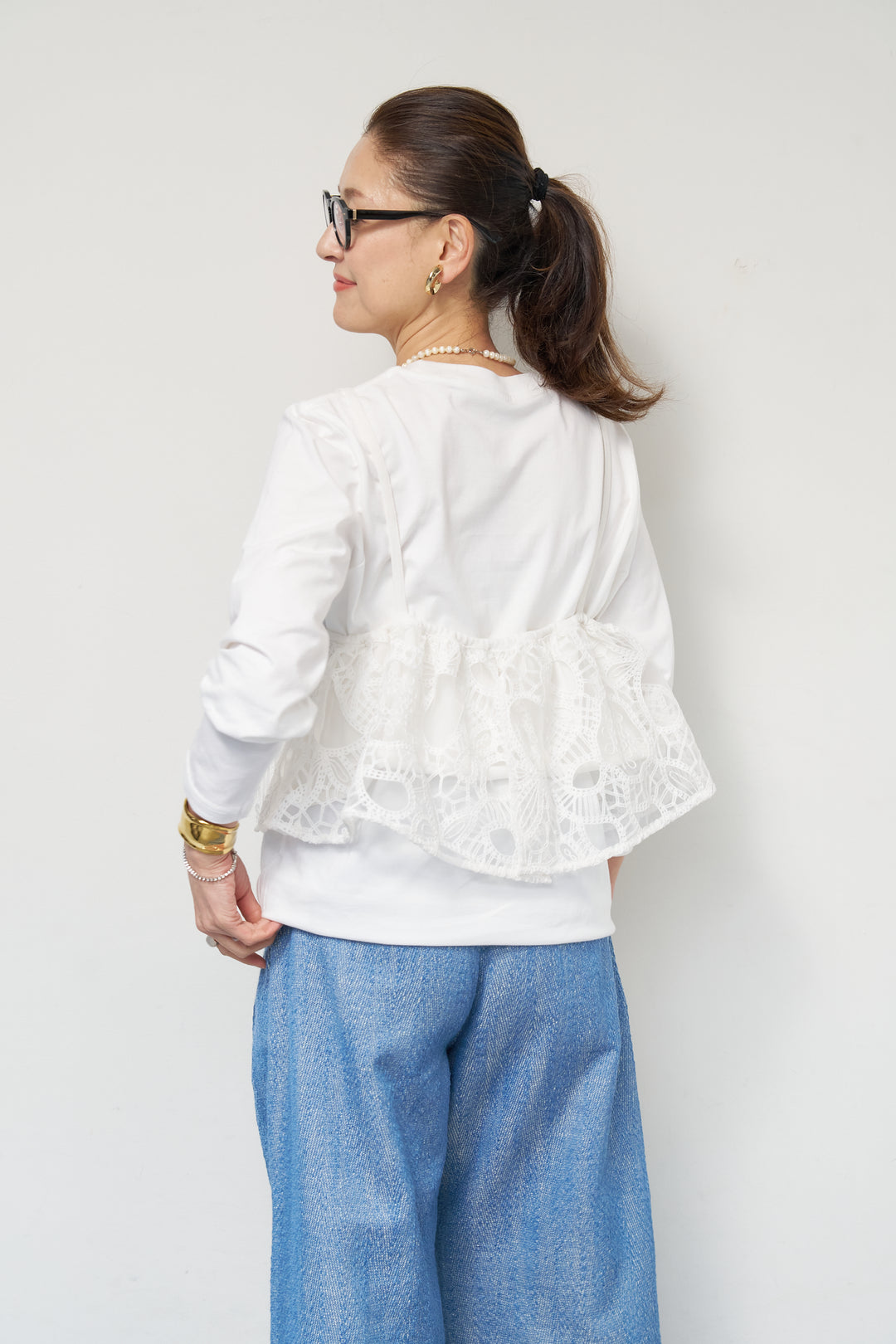 刺繍レースビスチェ